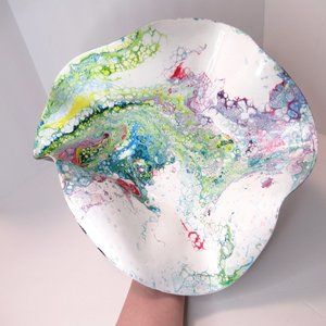 Flow Painted Record Bowl